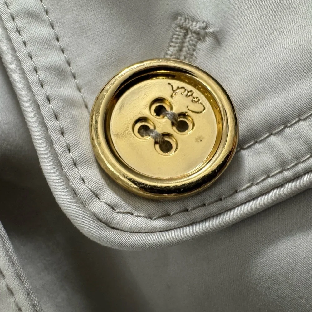 Coach Beige Trench Coat Gold Hardware Signature Lining size M